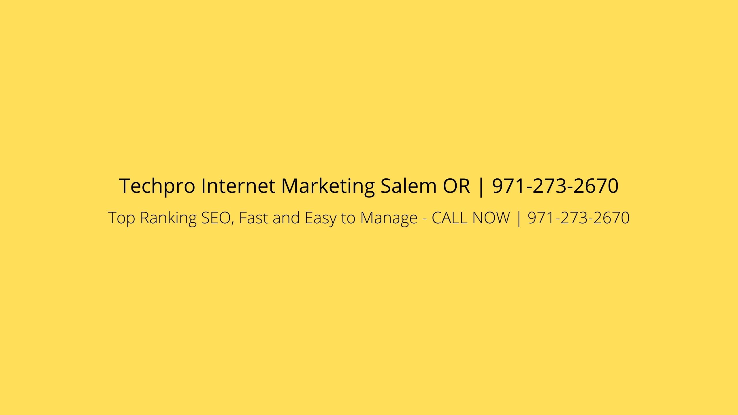 Techpro Internet Marketing Salem OR