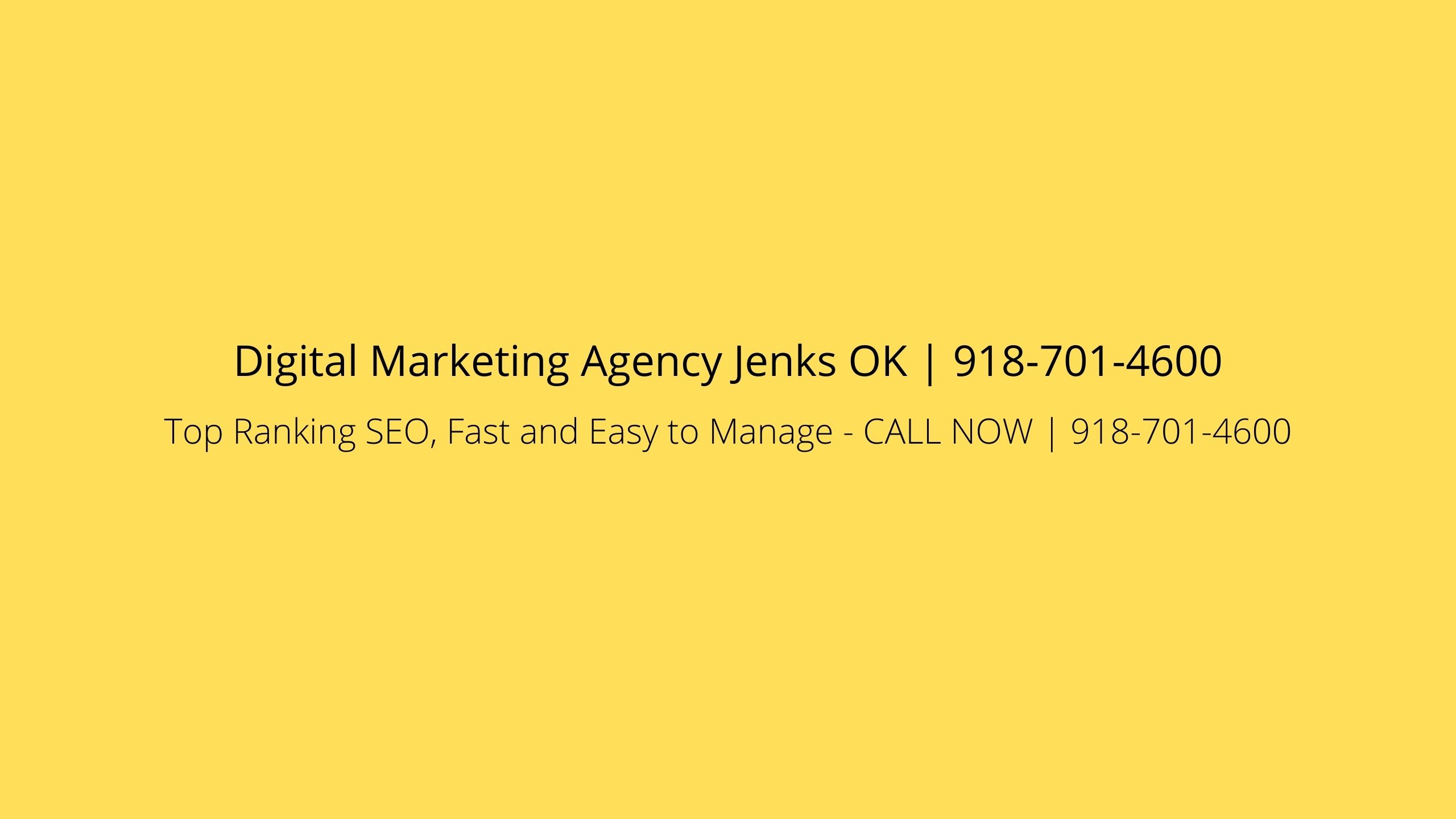 Digital Marketing Agency Jenks OK | 918-701-4600